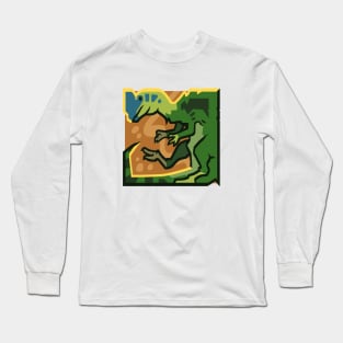 Dinosquares Dilophosaurus Long Sleeve T-Shirt